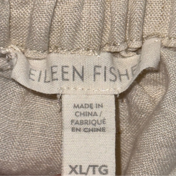 Eileen Fisher Organic Linen Lantern Pant XL Cream Ankle - Picture 11 of 13